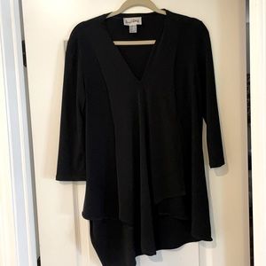 Joseph Ribkoff black V Neck Blouse